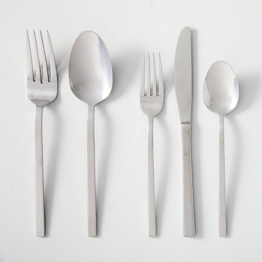 Essential Mirrored Stainless Steel Flatware Set West Elm