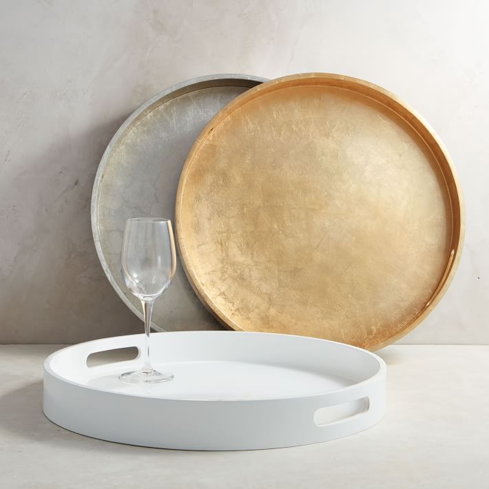 Lacquer Serving Trays - Round