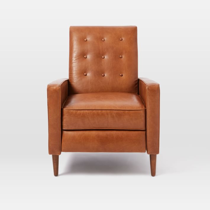 West elm mid century best sale chair leather