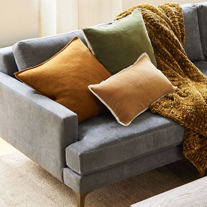 West elm shop velvet pillows