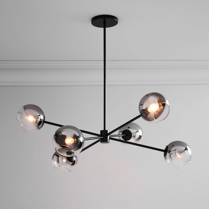 West elm staggered glass chandelier top