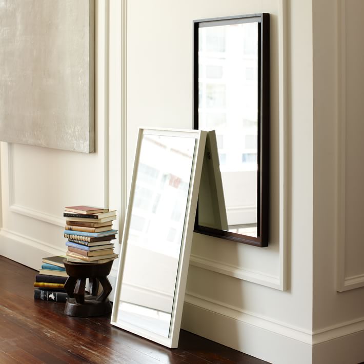 Floating Wood Wall Mirror - 40&quot;