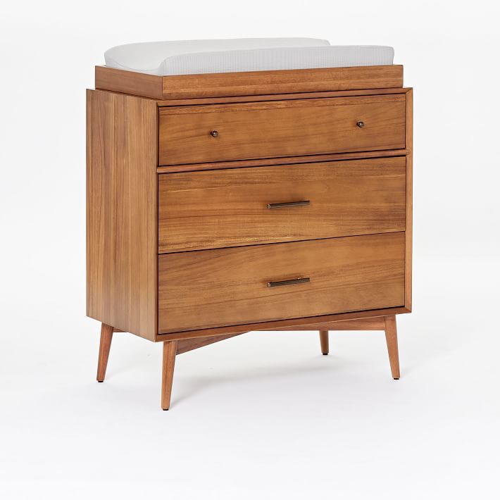 Mid century modern store changing table dresser