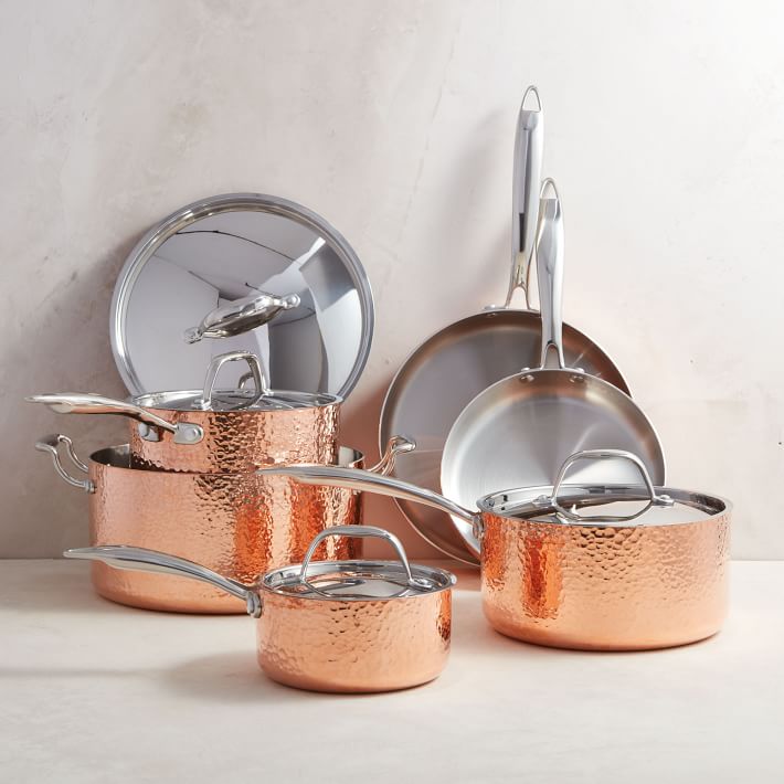 Fleischer and Wolf Seville Copper 10-Piece Tri-Ply Cookware Set