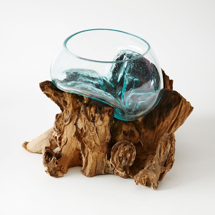 Wood & Recycled Glass Terrariums