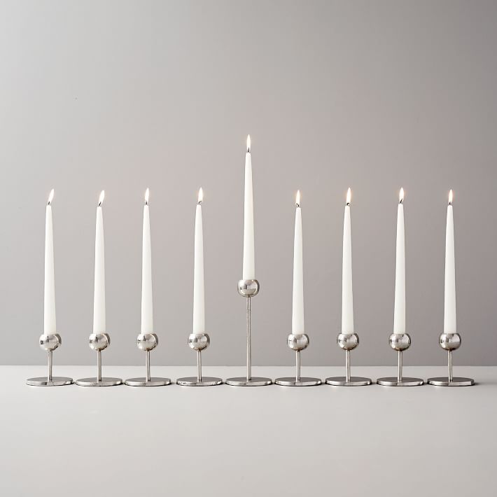 Modern Brass Candleholders (Set of 9)