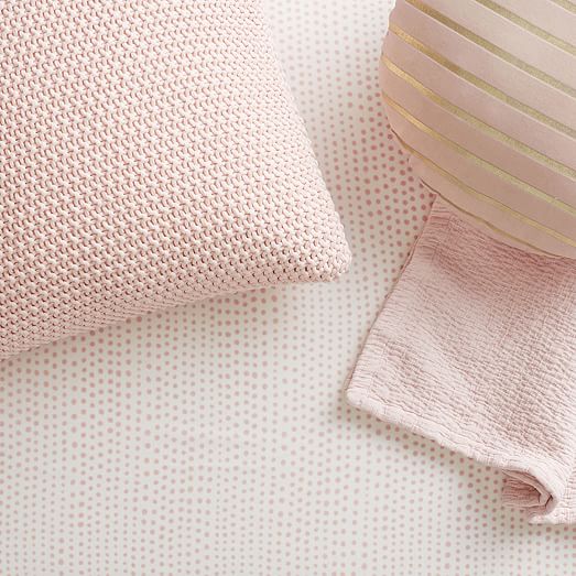 Falling Dot Crib Fitted Sheet West Elm