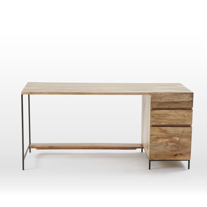 Wood Rustic Desk With Drawers Irondale Modular Desk – LOOMLAN