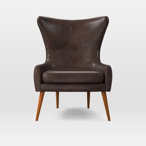 Erik Leather Wing Chair West Elm