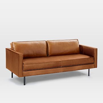 Axel leather deals sofa west elm