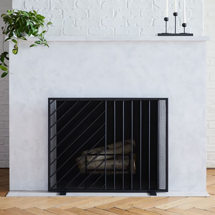 Custom Fabricated Mesh Curtain Fireplace Screen  Fireplace screens,  Hanging fireplace, Fireplace screen