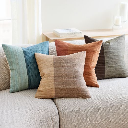 Shiny Silk Pillow Cover West Elm