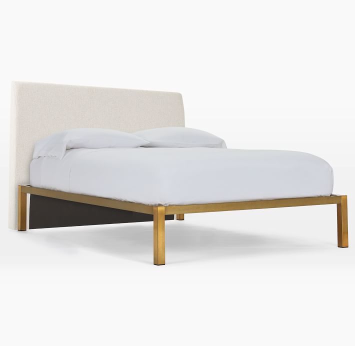 West elm store brass bed frame