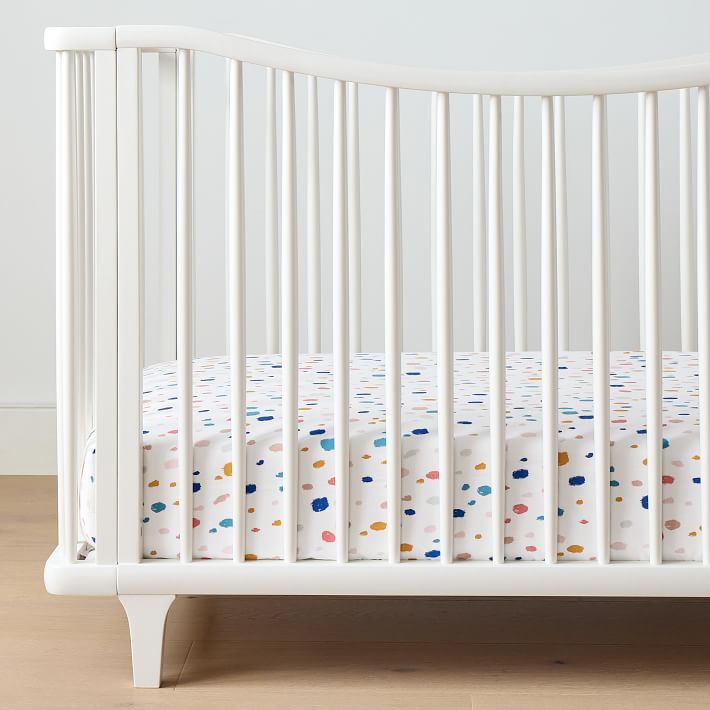 Abel Macias Painted Dot Crib Sheet West Elm