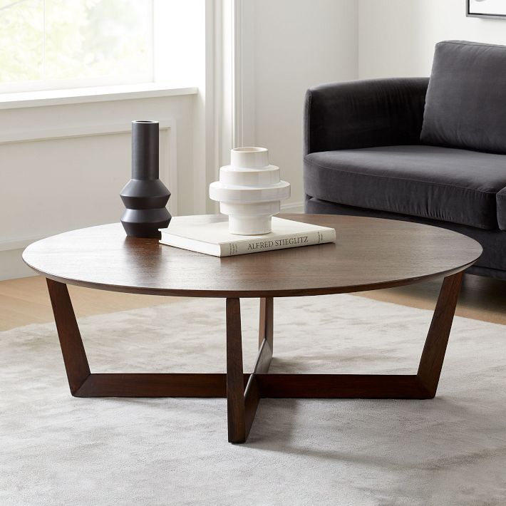 Stowe Round Coffee Table Modern Living Room Furniture West Elm