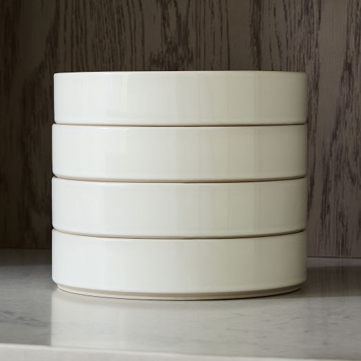 StraightSided Stoneware Pasta Bowl Sets West Elm