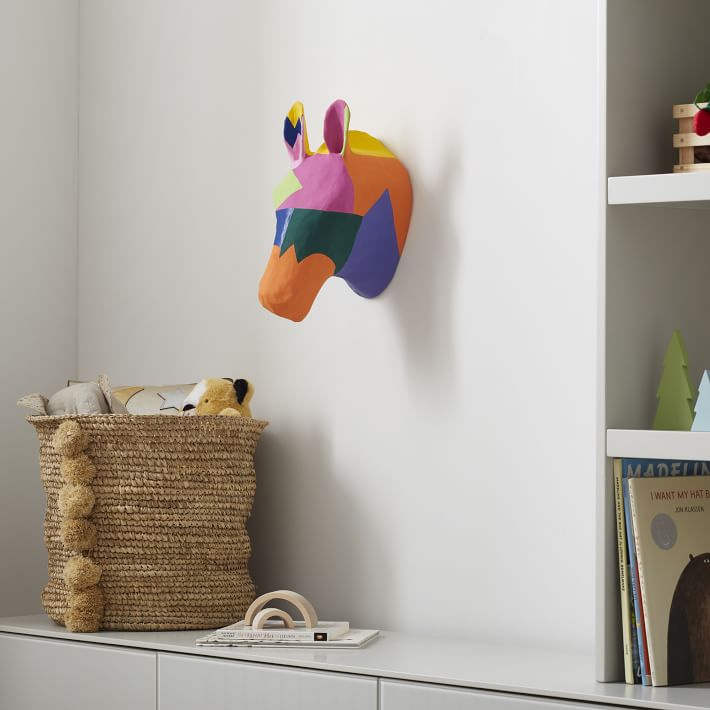 PapierMache Zebra Animal Head West Elm