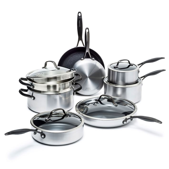 Greenpan 10-Piece Venice 5-in Ceramic Cookware Set with Lid in the