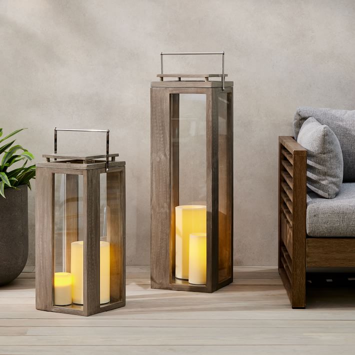 Portside Outdoor Wood Lanterns