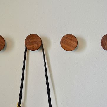 Modern Home by Bellver Wooden Round Wall Hooks - Set of 4 | West Elm