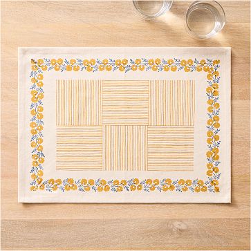 Soil to Studio Anita Block-Printed Cotton Placemats