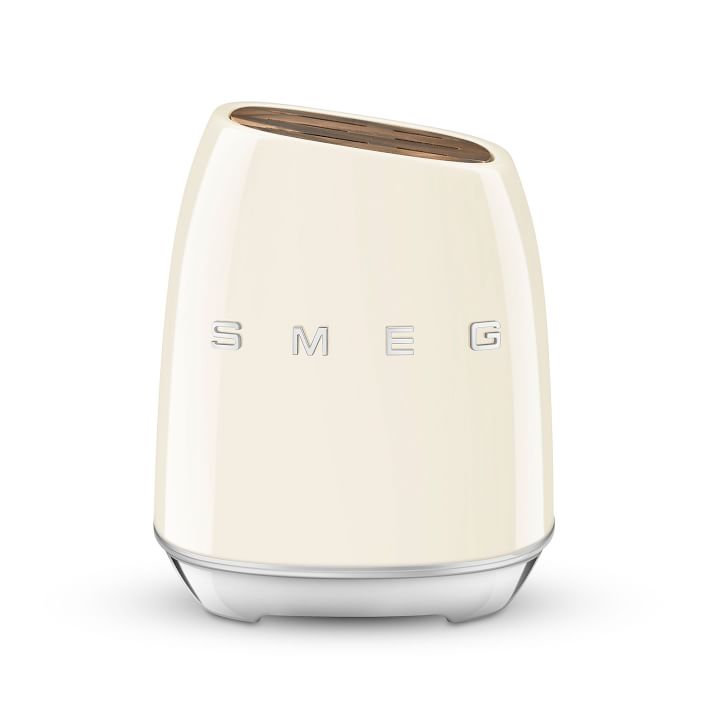 Smeg 7-Piece Knife Block Set ,Cream