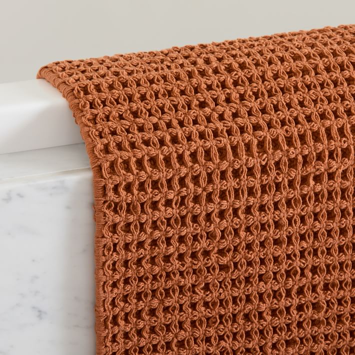 Plush Waffle Bath Mat