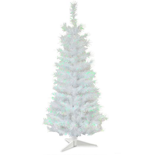 Faux White Iridescent Tinsel Christmas Tree 3' West Elm