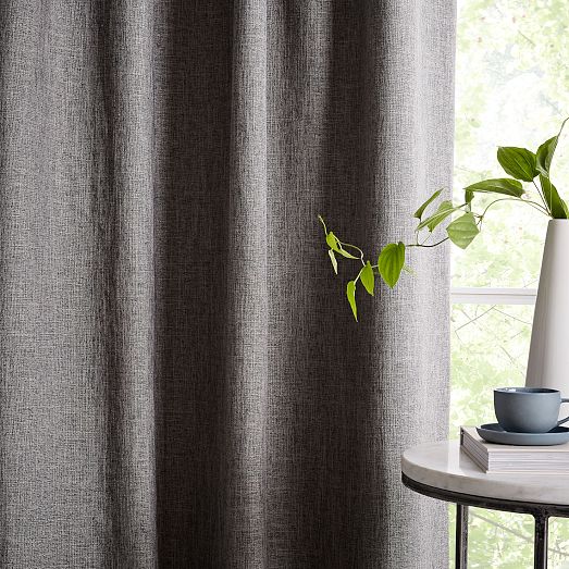 Crossweave Blackout Curtain | West Elm