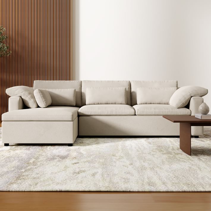 Harmony Swoop Arm 2 Piece Chaise Sectional 119
