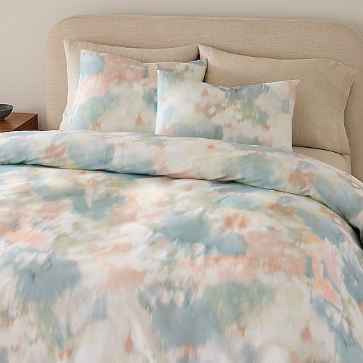 Floral Percale Ikat Duvet Cover & Shams | West Elm