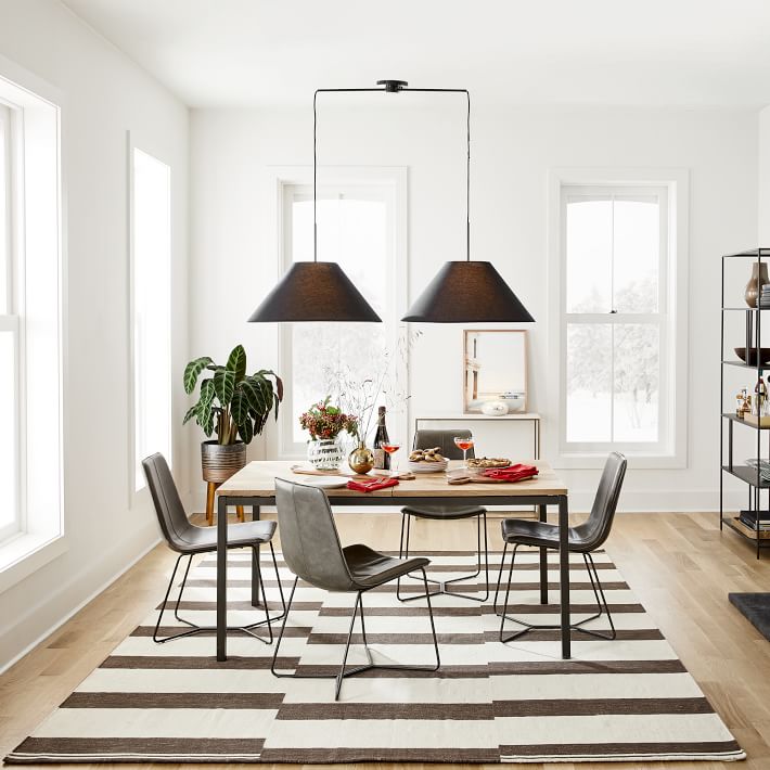 MidCentury Turned Wood Leg Planters Gold Stripe West Elm