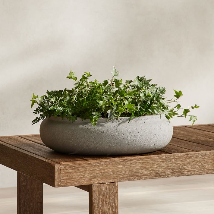 Modern Stone Outdoor Patio Planters, Planter Bowls and Plant Pots