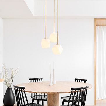 Sculptural 3-Light Faceted Chandelier | West Elm