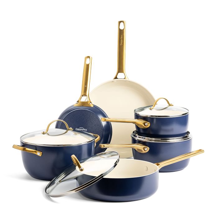 Padova Ceramic Nonstick 16-Piece Cookware Set | Light Blue