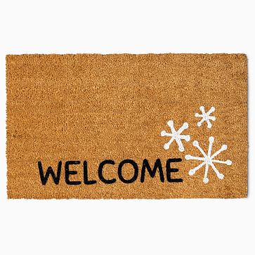 Welcome Snowflake Doormat, Winter Doormat, Welcome Mat, Winter
