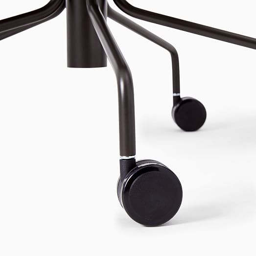 Petal Leather Swivel Office Chair West Elm