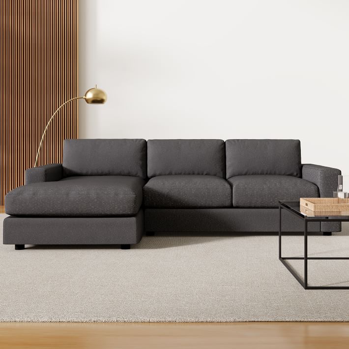 Urban 2 Piece Chaise Sectional, Sofa With Chaise