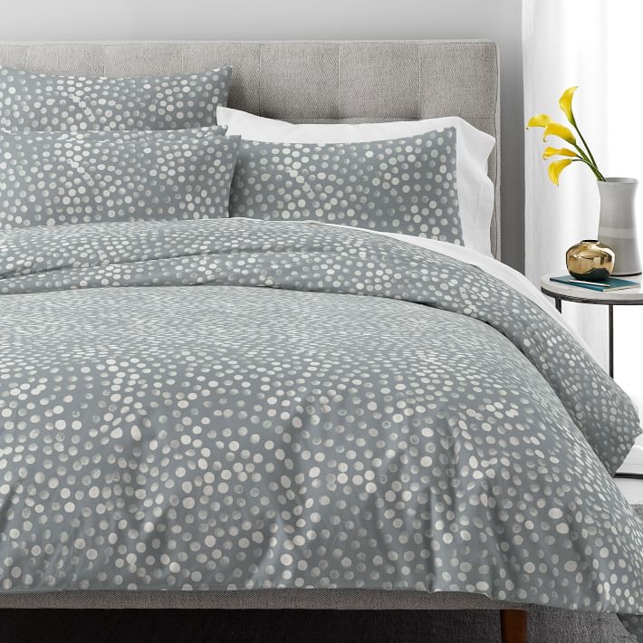 West elm organic stamped dot store duvet cover