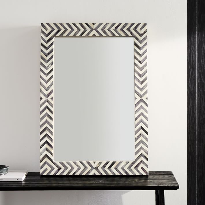 Parsons Gray Herringbone Wall Mirror