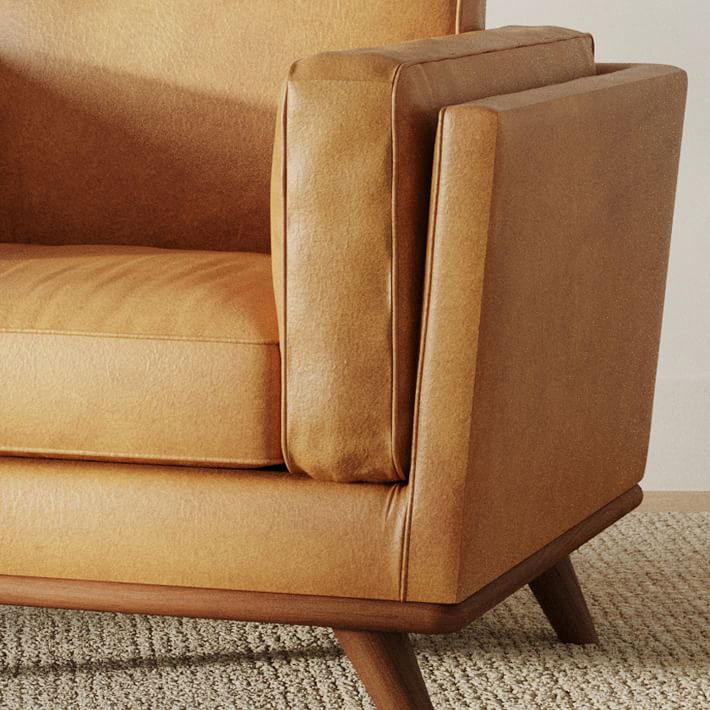 West elm discount leather accent chair