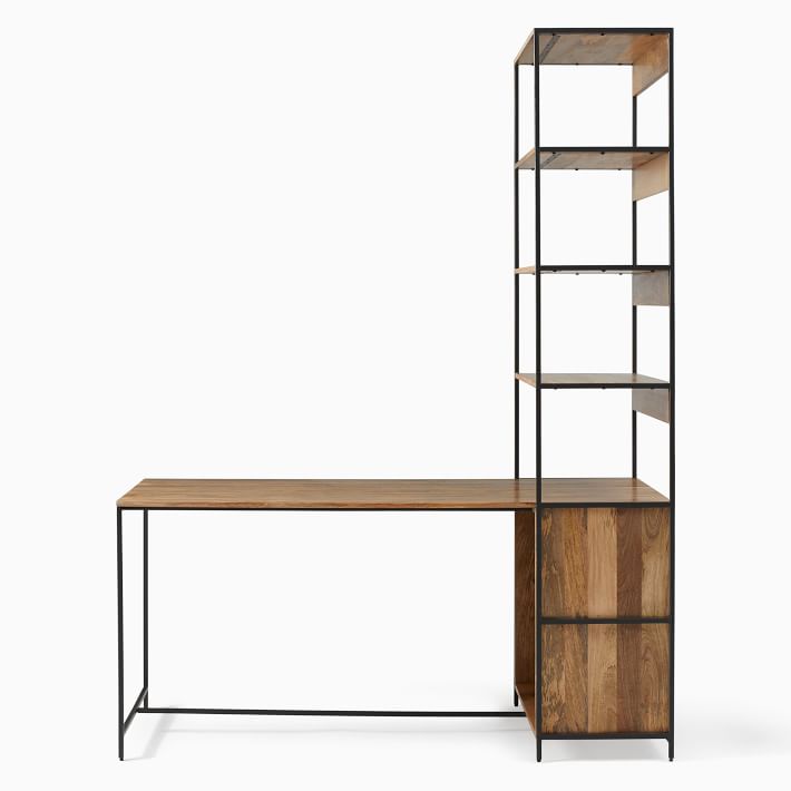 Industrial Storage Peninsula Desk West Elm