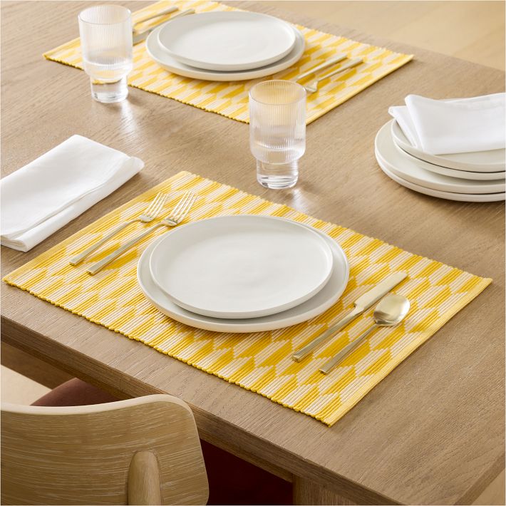 Optic Geo Cotton Placemat Sets | West Elm