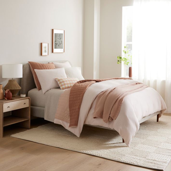 Dreamy Gauze Cotton Pinstripe Duvet Cover & Shams West Elm