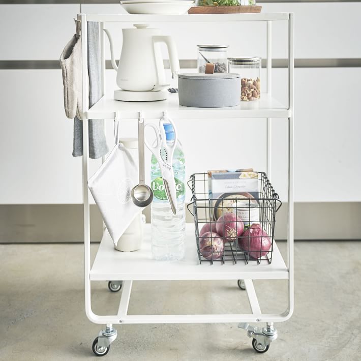 Yamazaki Tower 3 Tier Kitchen Cart w Handle West Elm