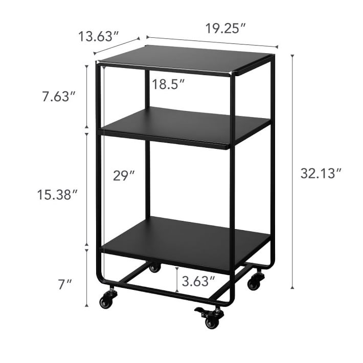 Yamazaki Tower 3 Tier Kitchen Cart w Handle West Elm