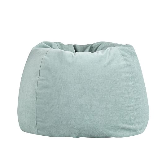 Distressed Velvet Bean Bag Chair West Elm