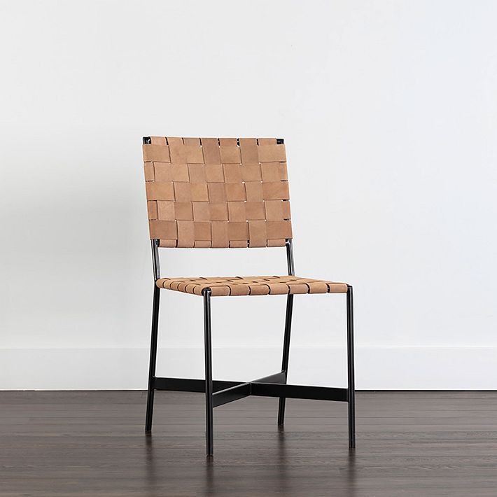 Woven Leather Dining Chair