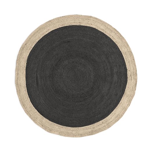 Bordered Round Jute Rug West Elm