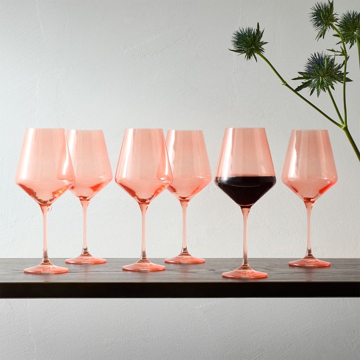 Estelle Colored Wine Glass Set – MCA Chicago Store
